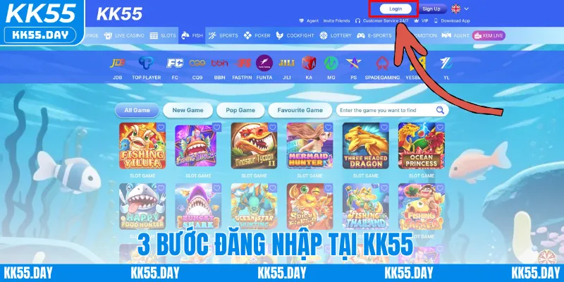 Đăng Nhập KK55 2 3 bước đăng nhập tại KK55