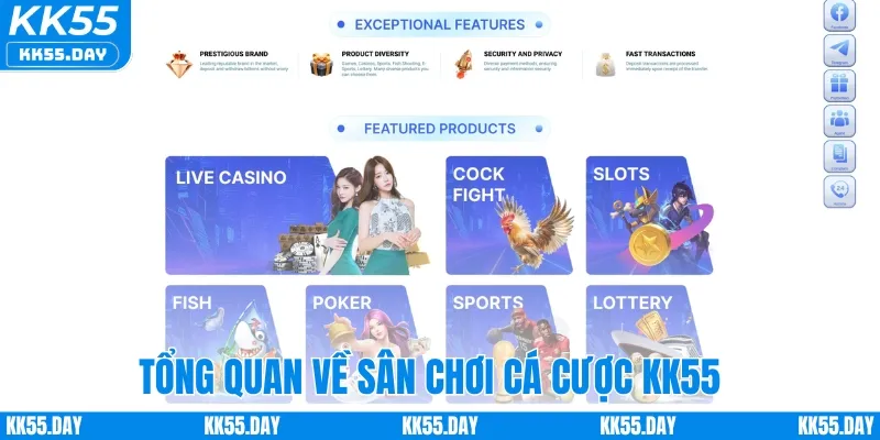 Giới thiệu KK55 tổng quan về sân chơi cá cược